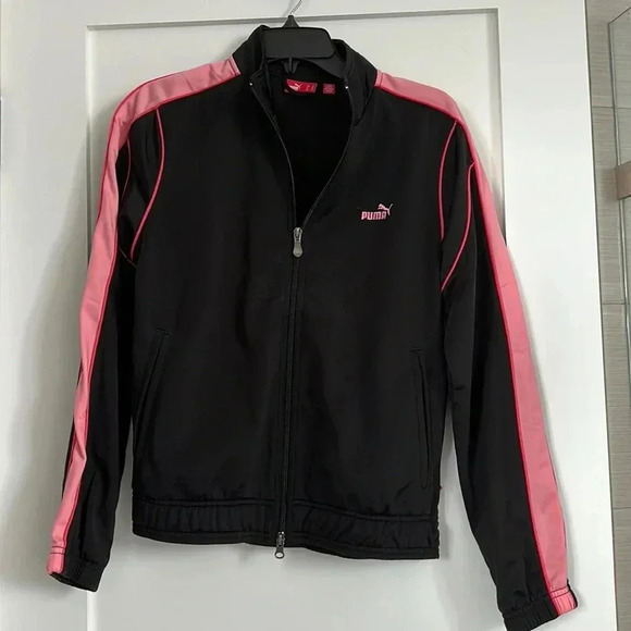 PUMA black and pink track jacket - Picture 1 of 3